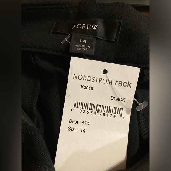 NWT J Crew flat front pants-Black - Picture 3 of 3